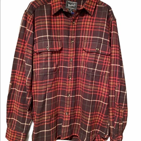 Woolrich Plaid Button Up LongSleeve Shirt Sz MED - Picture 5 of 14